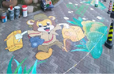 澄江夏季画地面彩绘会遇到的问题