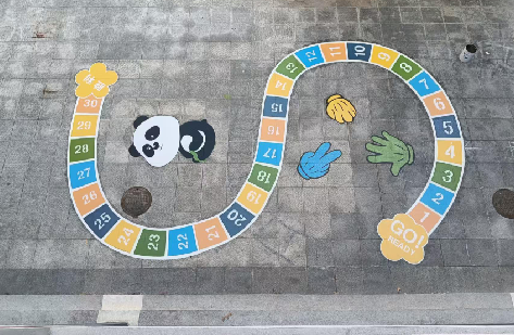 澄江地面游戏彩绘