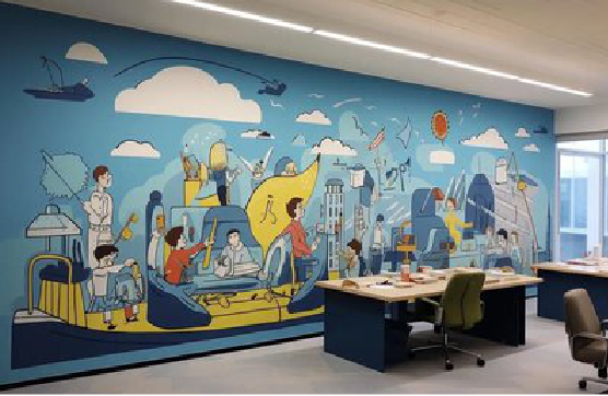 澄江办公室墙绘的特点。